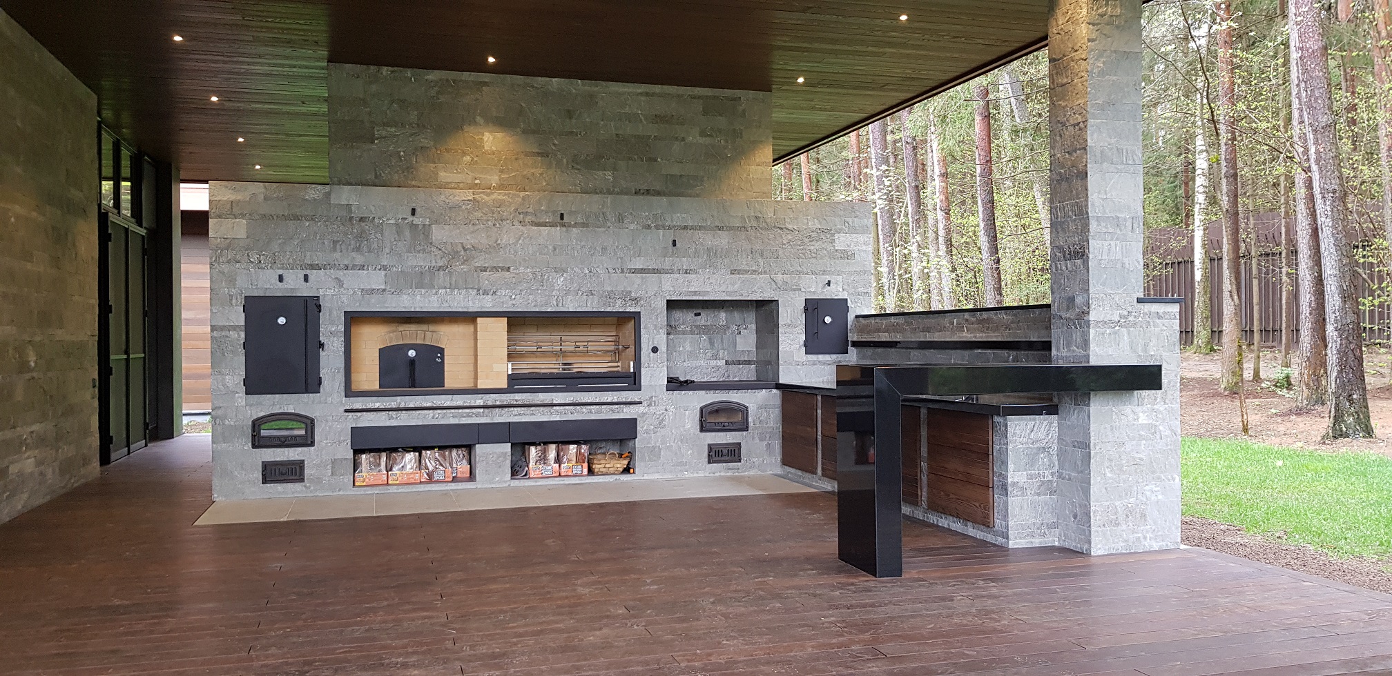 Зона барбекю из кирпича в беседке. Этапы реализации проекта. барбекю в современном стиле. смотреть онлайн