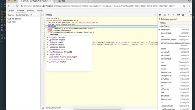 Edge - Debugging Templates Via Chrome DevTools смотреть онлайн
