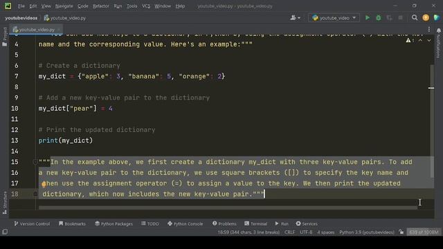 "Python Tutorial: Adding New Keys to a Dictionary" смотреть онлайн