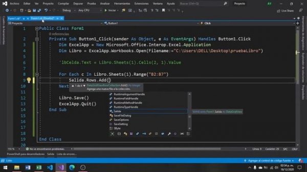 Visual Basic + Excel