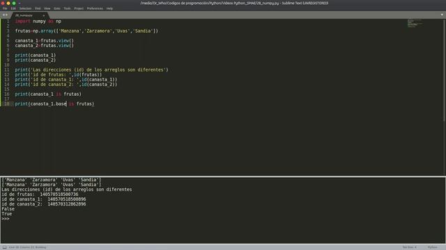 Vista vs Copia en arreglos con NumPy [Python] смотреть онлайн