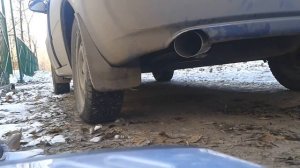 Прямоточный выхлоп Stinger «Subaru Sound» калина 8V запуск на холодном двигателе