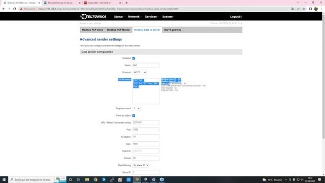 Teltonika RUT240 modbus master TCP and mqtt broker смотреть онлайн