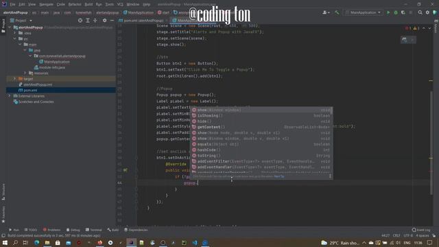 Popups and Alerts | JavaFX project смотреть онлайн