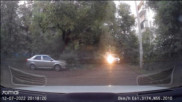 пробная запись с видео-регистратора 70mai a500s-1, вторая камера 12 июля 2022 г. смотреть онлайн