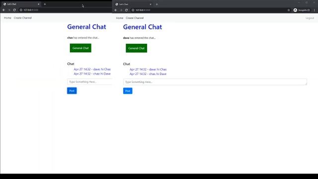 CS50w Project2 Web Chat App смотреть онлайн
