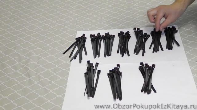 Пластиковые стяжки многоразовые 7мм на 150мм черные. Распаковка покупок из Китая 2017. смотреть онлайн