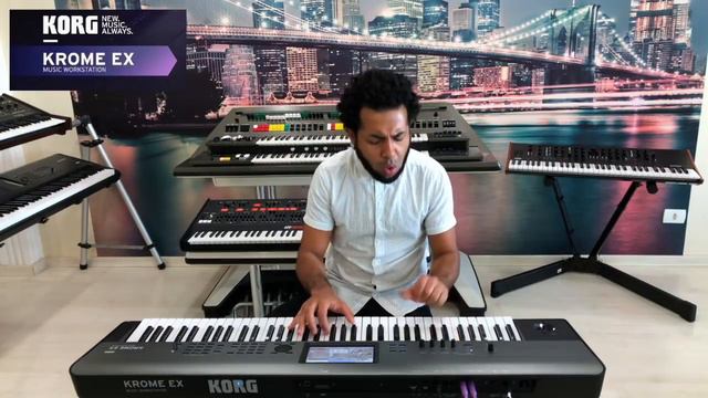 KORG KROME EX , DEMO NA CLASSIC KEYBOARDS , COM HERBERT MEDEIROS смотреть онлайн