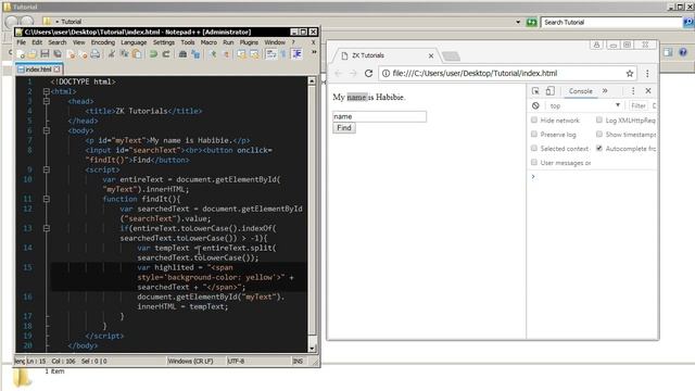 JavaScript Search 4 - Highlighting search result again смотреть онлайн