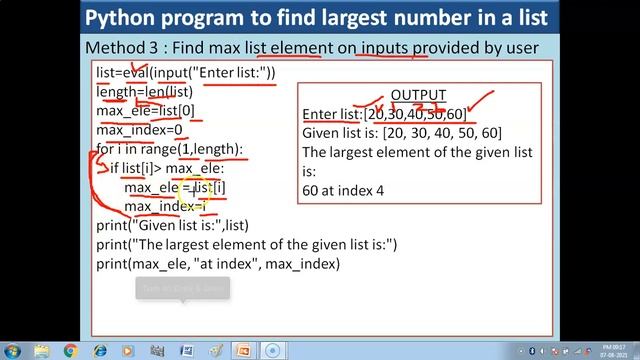 Python Program to find the maximum of numeric values stored in a list | List Manipulation | CS смотреть онлайн