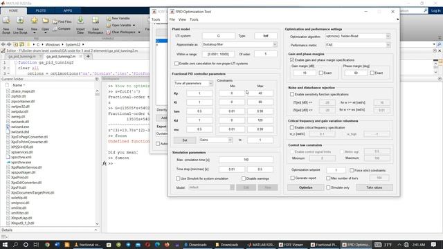 How to optimize fractional order PID(FOPID) controller on MATLAB смотреть онлайн
