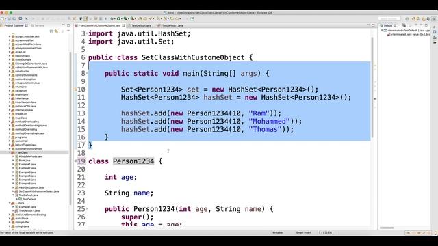 Add Custom Object to Set Classes Video-52 смотреть онлайн