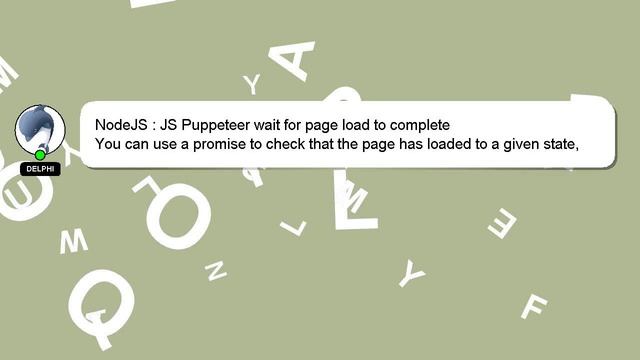 NodeJS : JS Puppeteer wait for page load to complete смотреть онлайн