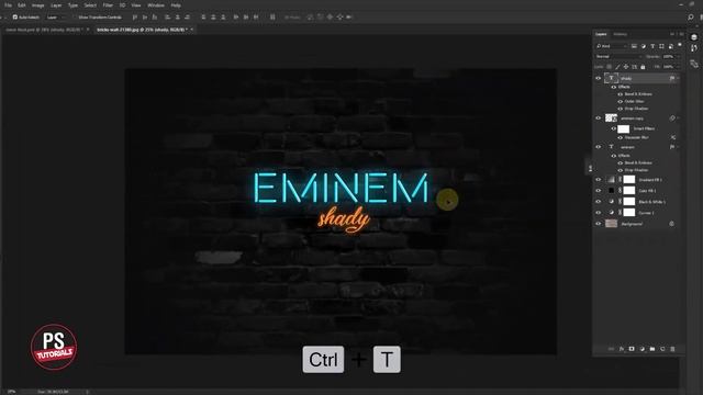 NEON TEXT Effect _ Photoshop Text Effect Tutorial смотреть онлайн