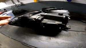 Audi Q3 LED DRL faulty bulb replacement. Removing front light.