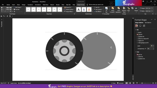 How To Illustrate Car Tire In Microsoft PowerPoint? смотреть онлайн