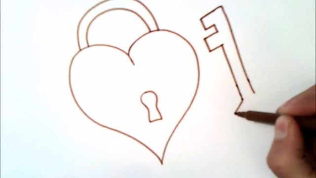 Как нарисовать сердце с ключом смотреть онлайн