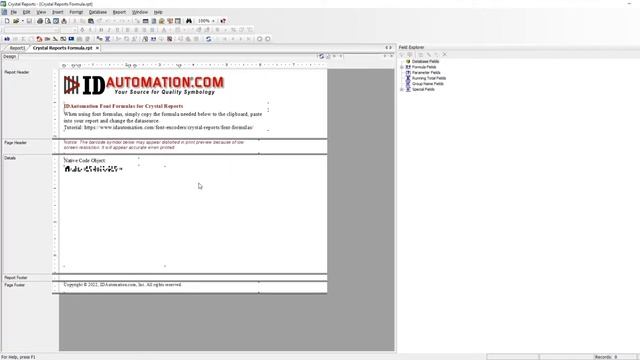 How To Generate QR Code In Crystal Reports Using Barcode Fonts
