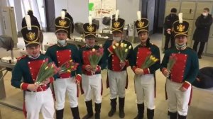 Гусары поздравляют женщин ОЭМК им. А.А. Угарова с 8 марта