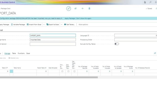 Configuration Worksheet export and import data through Configuration Package -Rapid Services смотреть онлайн