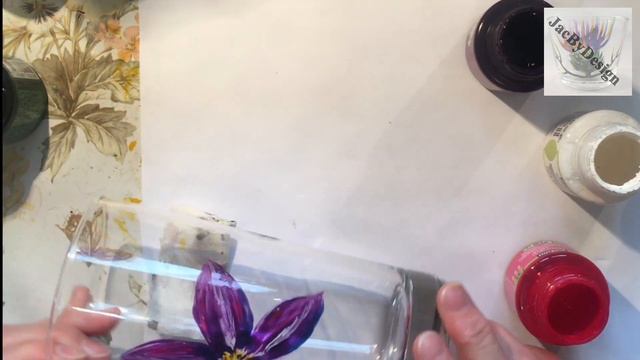 GLASS PAINTING WITH JAC - Clematis Flower DEMO!!!