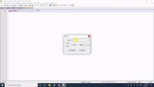 Run Python From Notepad++