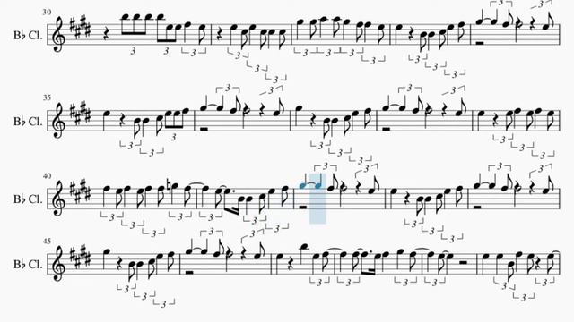 Clarinet Sheet Music: How to play W X Y by Tani Yuuki смотреть онлайн