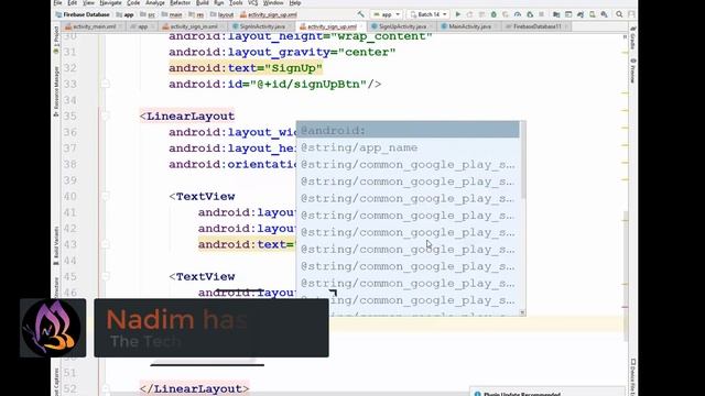 How to set Fire base java file in Android Studio [7th part of project] Bangla tutorial, Part 78 смотреть онлайн