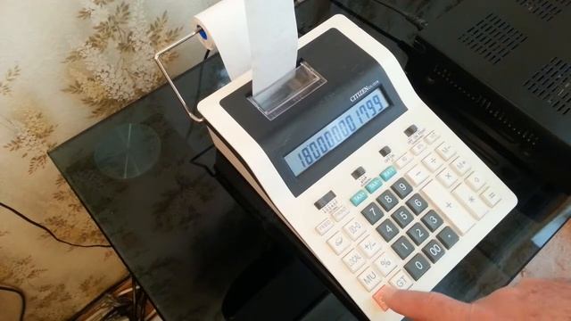 Printing Calculator Citizen CX 121N- калькулятор Citizen CX-121N - демо.