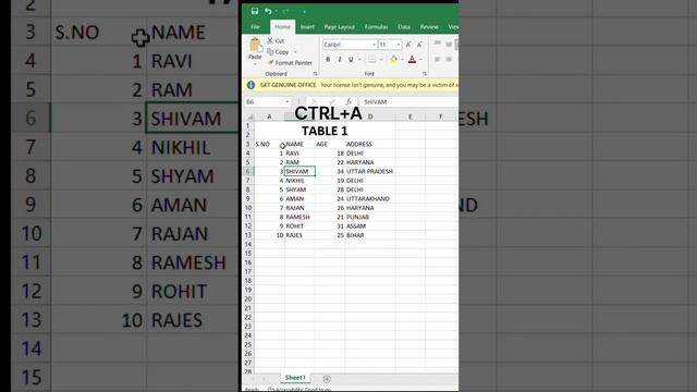 TABLE BORDER WITH SHORT CUT KEY//#excel //#excelshortcutkeys //#exceltricks //#exceltutorial смотреть онлайн