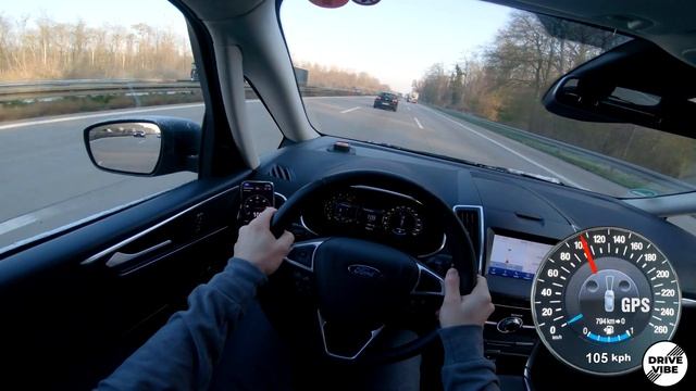 [4k] Ford Galaxy(2020) 190hp - POV - 0-100kph / 100-200kph Autobahn - Vmax - TopSpeed смотреть онлайн