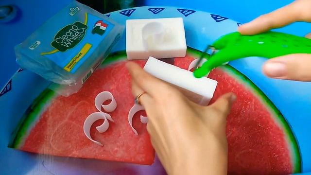 Резка мягкого мыла CleanWhite овощечисткой. Мыло АСМР/ASMR смотреть онлайн
