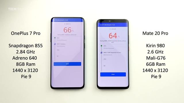 OnePlus 7 Pro vs Huawei Mate 20 Pro: Antutu Benchmark смотреть онлайн