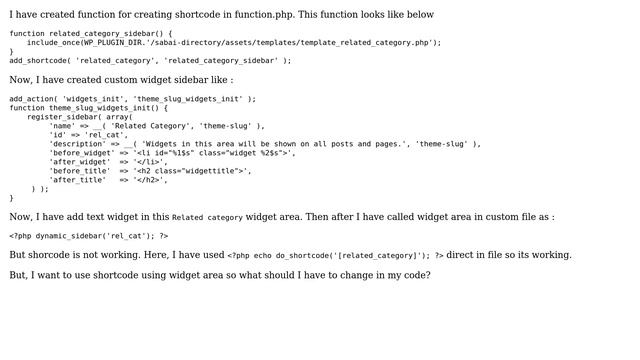 Wordpress: Custom shortcode is not working in text widget смотреть онлайн