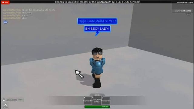 The gangnam style dance in ROBLOX смотреть онлайн