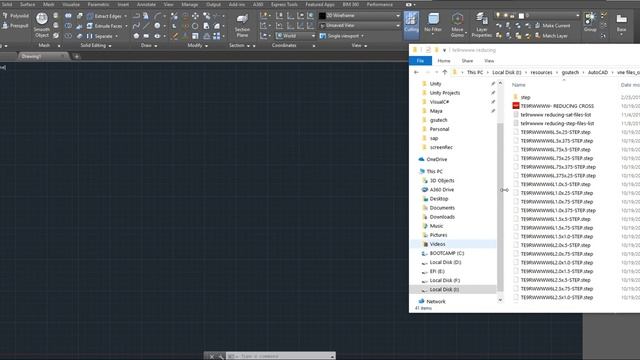 AutoCAD import STEP files - Batch Import directory recursive смотреть онлайн