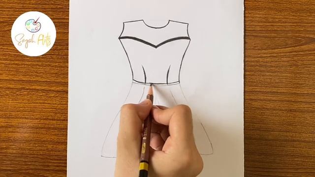 New fashion dresses drawing // Fashion design illustration for beginners // Stylish dress drawing смотреть онлайн