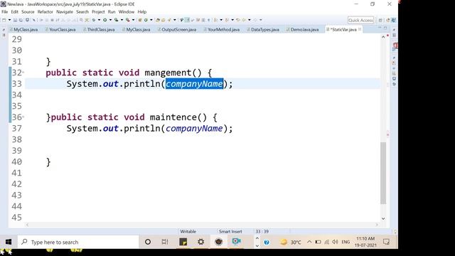 About Static Variables in Java || How to declare Static Variable and use of Static Variables. смотреть онлайн