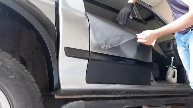 Envelopamento preto fosco completo na L200 смотреть онлайн