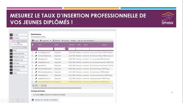 Mesurez le taux d'insertion professionnelle de vos jeunes diplômés смотреть онлайн