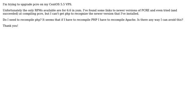 DevOps & SysAdmins: Upgrade PCRE on CentOS 5.5 смотреть онлайн