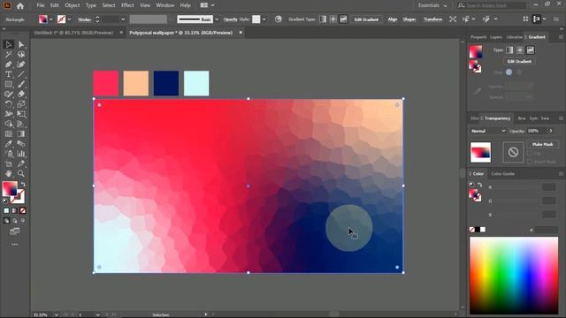 Background Design | how to create crystallize background Adobe Illustrator cc смотреть онлайн
