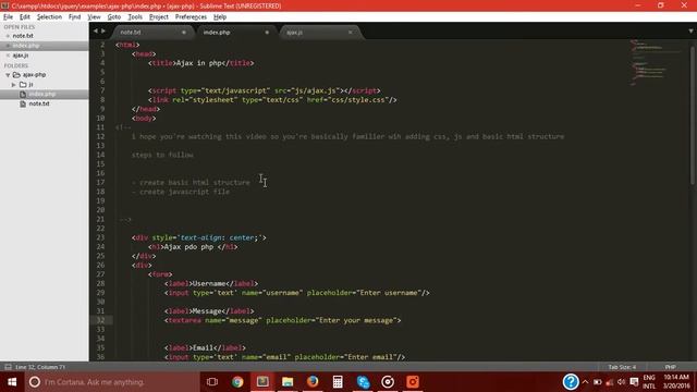 Insert data with pdo+ajax+jquery in php part-2 смотреть онлайн
