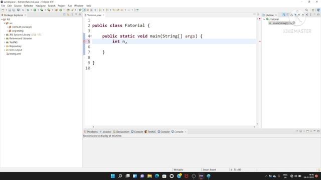 Java program for finding factorial of any number!! n!: смотреть онлайн