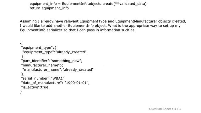 Django : Django REST - Create object with foreign key using serializers смотреть онлайн