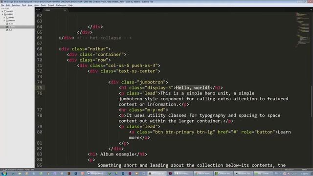 3 Thực hành bootstrap với jumbotron Feduvn смотреть онлайн