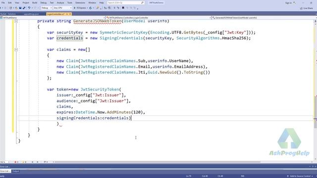 JWT Authentication in ASP.NET Core Web API смотреть онлайн