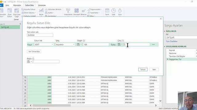 EXCEL POWER QUERY - KOŞULLU SÜTUN EKLEME смотреть онлайн