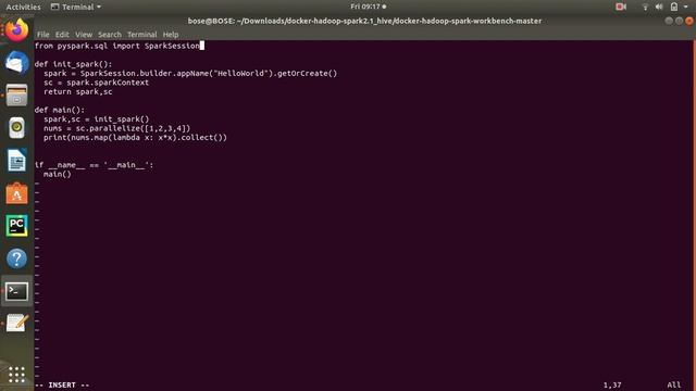 Video2:Hadoop Docker Spark Code Setup and Execution