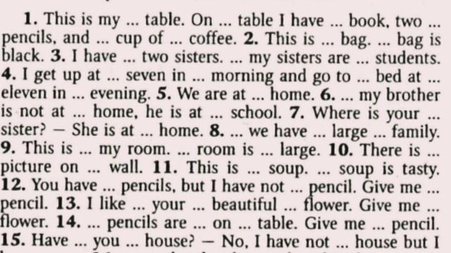 АНГЛИЙСКИЙ ЯЗЫК С НУЛЯ | ГРАММАТИКА | УПРАЖНЕНИЕ 9 | О.Оваденко 